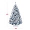 Best Choice Products Pre-Lit Ice Blue Christmas Pine Tree w/ Flocked Branches, Warm-White Lights